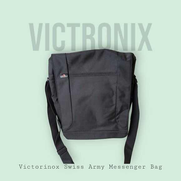 Victorinox Messenger Courier Bag with Matching Cord/Power Supply Tote Bag - Picture 1 of 10